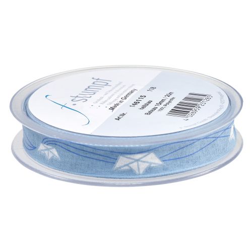 Article Ruban cadeau ruban bateau bleu maritime 15mm 20m
