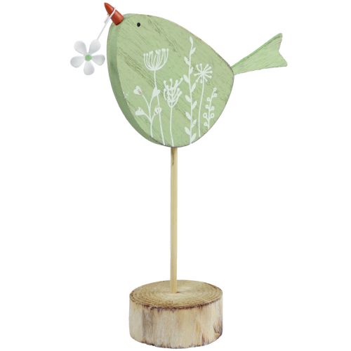 Floristik24 Décoration de table décorative en forme d'oiseau Décoration de Pâques en bois Figurine décorative 24,5 cm 3 pièces
