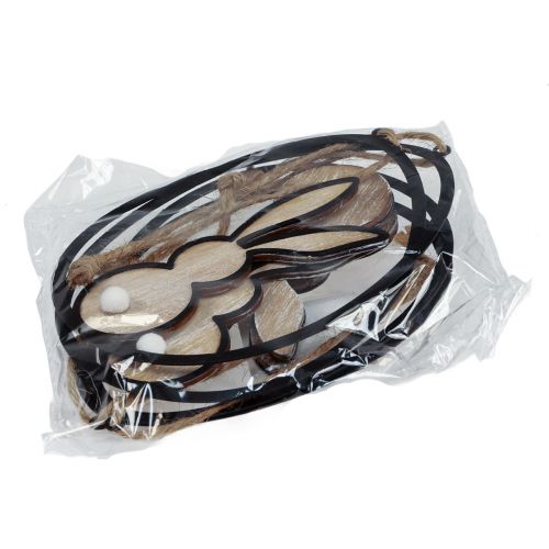 Article Décoration de lapin de Pâques à suspendre Décoration de Pâques en bois 13cm 4pcs