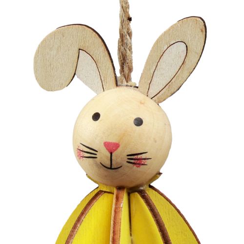 Article Décoration de Pâques à suspendre Lapins de Pâques Décoration à suspendre en bois H9,5 cm 8 pièces