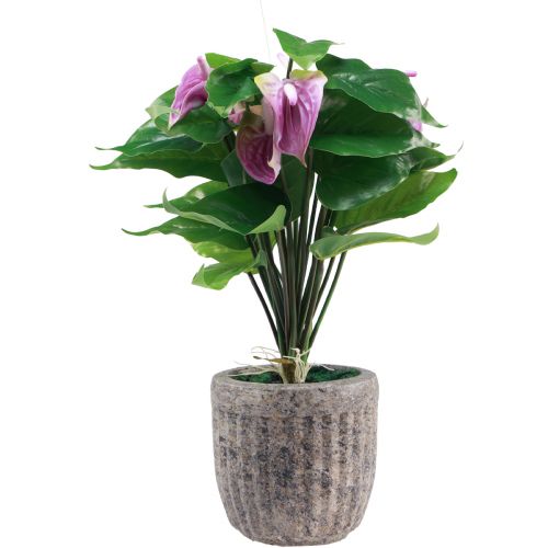 Article Fleurs artificielles anthurium artificiel plantes artificielles en pot 41cm