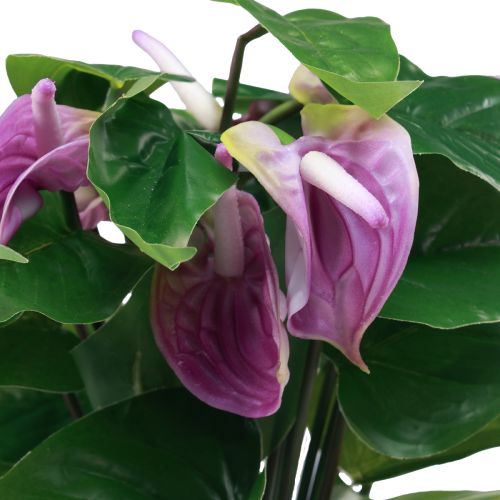 Article Fleurs artificielles anthurium artificiel plantes artificielles en pot 41cm