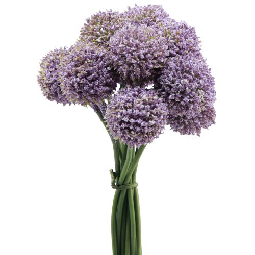 Floristik24 Fleurs Artificielles Boule de Fleur Allium Artificielle Violet 25cm 12 pcs