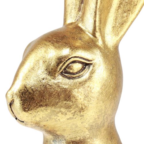Floristik24 Lapin de Pâques décoratif doré décoration de Pâques lapin assis Antique H36cm