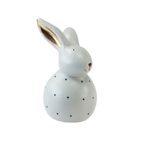 Article Figurines décoratives lapin de Pâques lapins avec motif à pois 13cm 2pcs