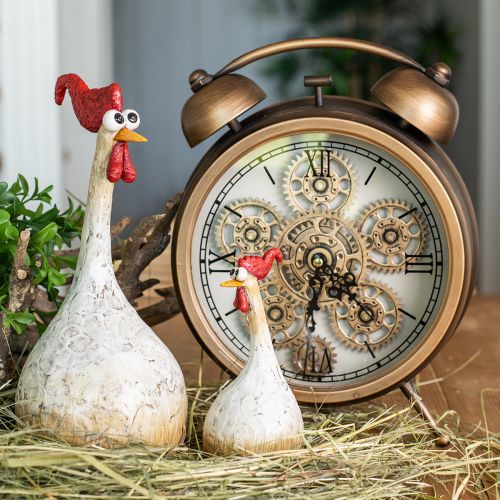 Article Poulets décoratifs figurines décoratives Décoration de Pâques poulet drôle H15cm 2 pcs