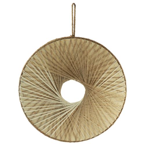 Floristik24 Décoration murale bohème anneau décoratif bois fibres naturelles naturelles Ø40cm