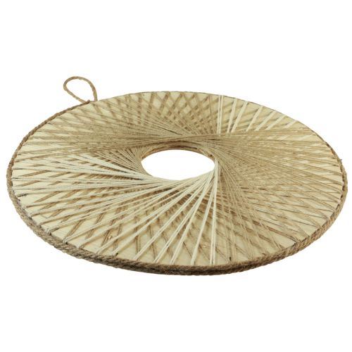 Article Décoration murale bohème anneau décoratif bois fibres naturelles naturelles Ø40cm