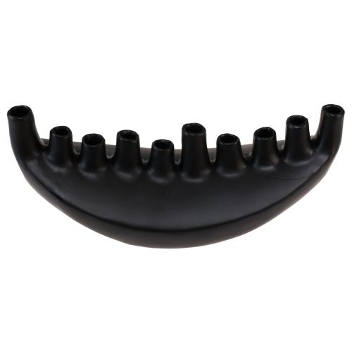 Article Vase Céramique Bateau Décoration de Table Noir Abstrait Moderne H15cm