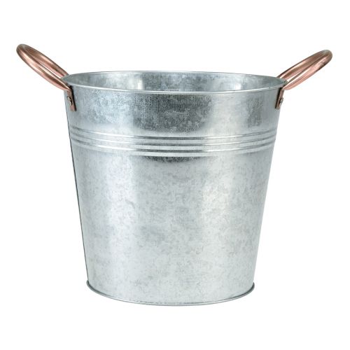 Article Pot de fleur avec anses seau décoratif en métal Ø21cm H19,5cm