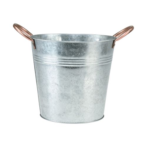 Floristik24 Pot de fleur seau avec anses décoration métal Ø19cm H17cm