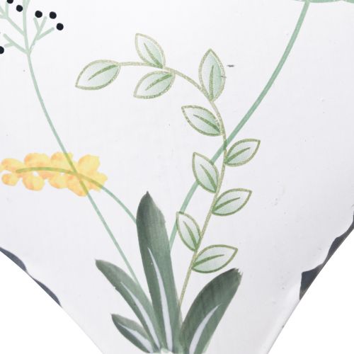 Article Coeurs à suspendre en métal style maison de campagne 13cm×13cm 4 pcs