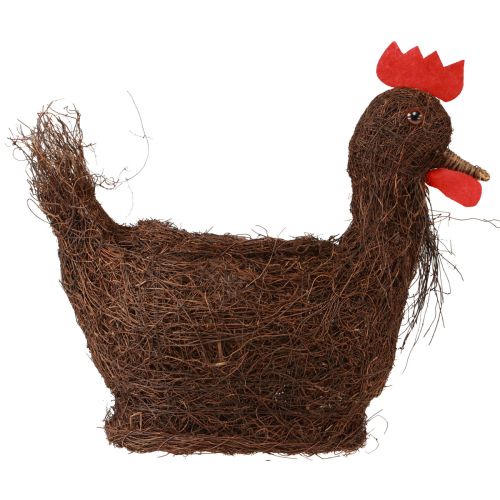 Article Décoration de Pâques panier à plantes poulet décoratif à planter 36cm