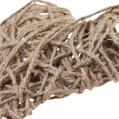 Floristik24 Coeur décoratif métal décoration ressort recouvert naturel 20×22cm