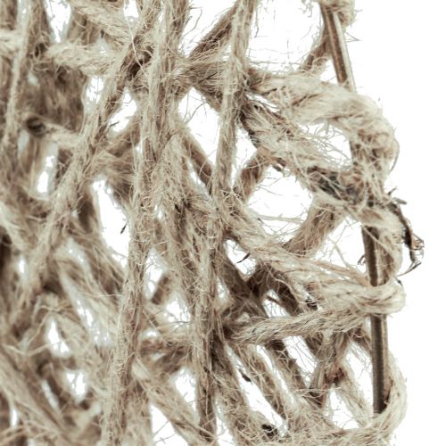 Floristik24 Couronne d'anneaux décoratifs recouverts de métal fibre naturelle décoration estivale Ø30cm