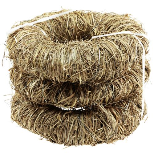 Floristik24 Couronne décorative couronne de foin couronne naturelle couronne d'été Ø20cm 3 pcs