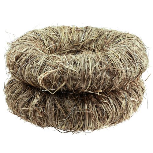 Article Couronne décorative couronne de foin couronne naturelle couronne d&#39;été Ø27cm 2 pcs