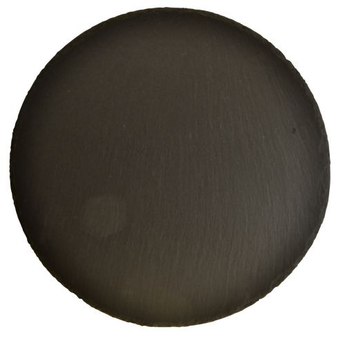 Article Assiette en ardoise naturelle plateau rond en pierre noir Ø25cm 2pcs