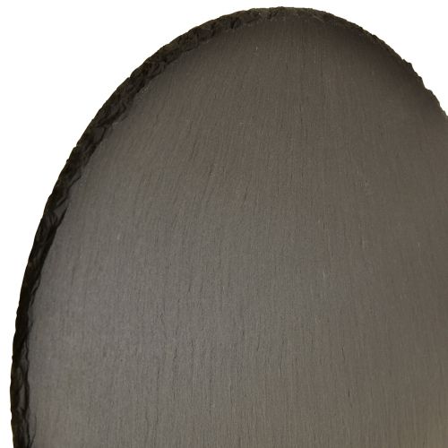 Article Assiette en ardoise naturelle plateau rond en pierre noire Ø20cm 4 pcs