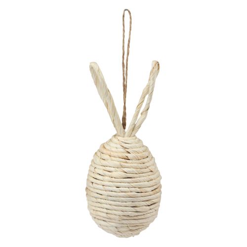 Floristik24 Oeufs de Pâques décoratifs à suspendre avec oreilles de lapin 13,5 cm 4 pcs