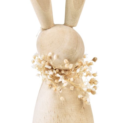 Floristik24 Décoration de lapins en bois Lapins de Pâques en bois naturel 5×4×15,5cm 3pcs