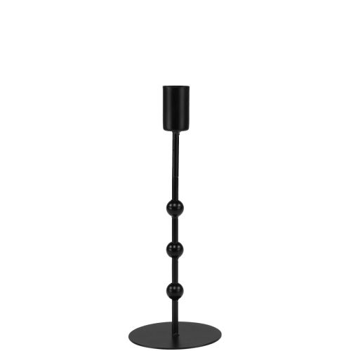 Bougeoir bâton bougeoir métal noir Ø7cm H19,5cm