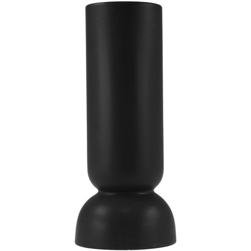 Article Vase Céramique Noir Forme Ovale Moderne Ø11cm H25.5cm