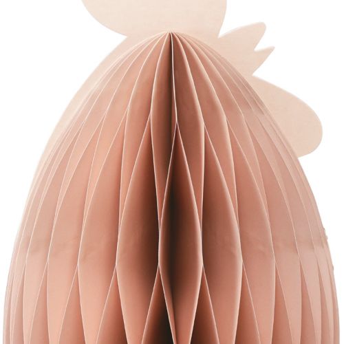 Article Figurine en nid d&#39;abeille décoration de Pâques poulet orange 28,5×15,5×30cm