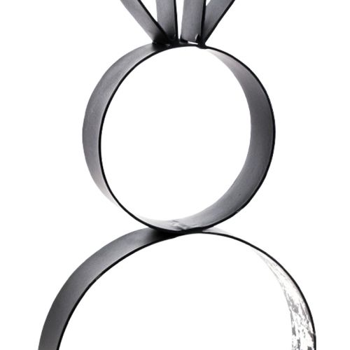 Article Décoration lapin de Pâques métal noir argent figure de Pâques 11×31cm