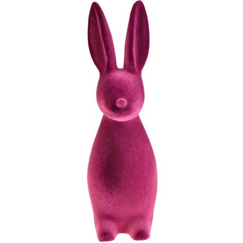 Article Décoration de Pâques en forme de lapin floqué – 2e choix – Violet 15×15,5×47cm
