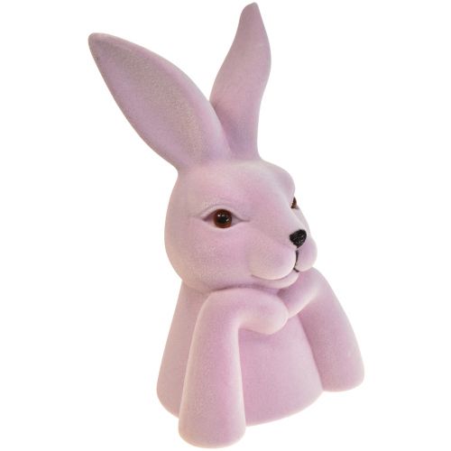 Article Buste de lapin pensant violet clair – 2e qualité – Pâques 16,5 × 13 × 27 cm