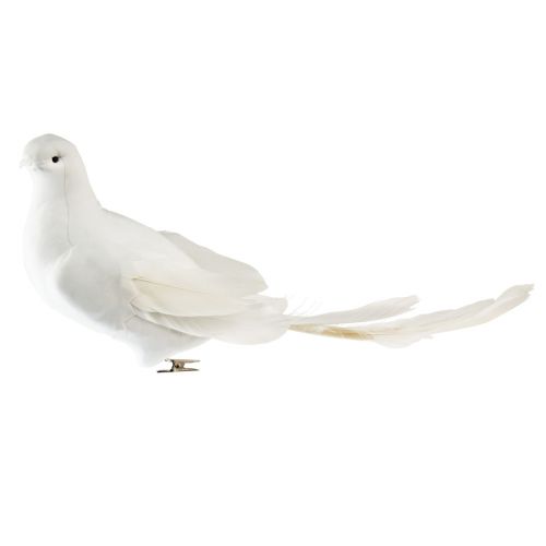 Décoration de mariage colombe colombes de mariage blanches avec clip 31,5cm