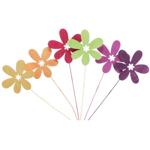 Article Bouchons de fleurs de décoration printanière fleur de bois 30,5 cm 18 pcs