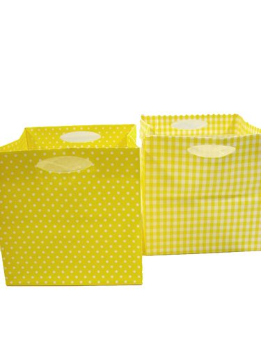 Floristik24 Sac en plastique 12x12cm 12pcs jaune
