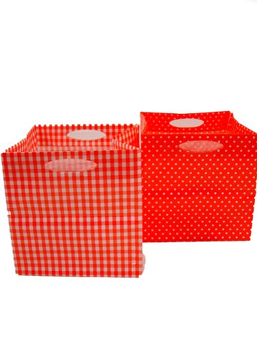 Floristik24 Sac en plastique 12x12cm 12pcs rouge