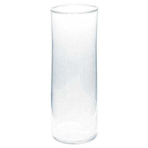 Grand vase en verre vase à fleur conique verre 30cm Ø10.5cm