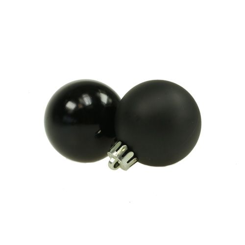 Floristik24 Boule de Noël en plastique Ø4cm noir 16 pcs