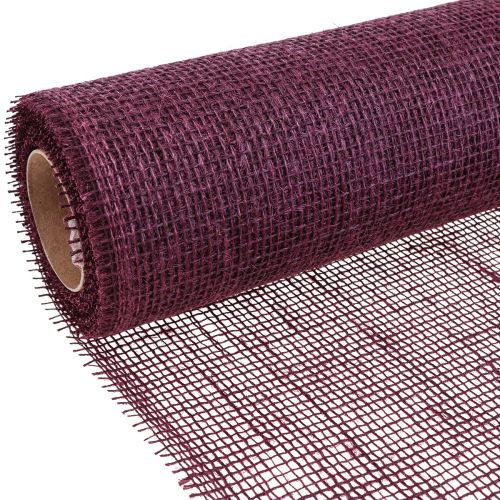 Floristik24 Chemin de table jute ruban de jute ruban de table vin rouge 30cm 5m