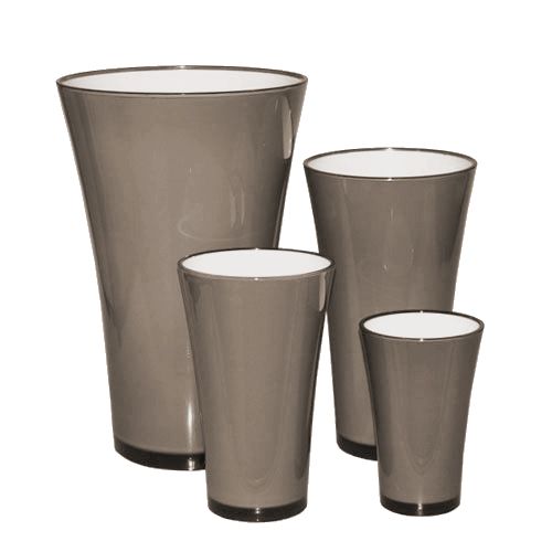 Vase "Fizzy" gris platine Ø13,5cm à environ Ø28,5cm 1 pc