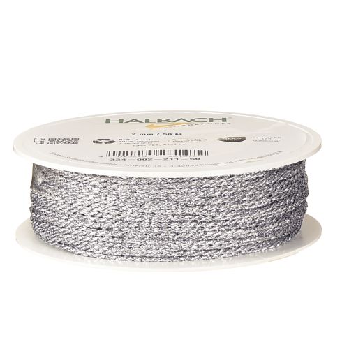 Floristik24 Cordon argent 2 mm 50 m