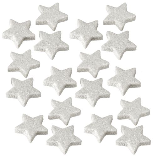 Étoiles dispersées avec crème pailletée 2,5 cm 96 pièces