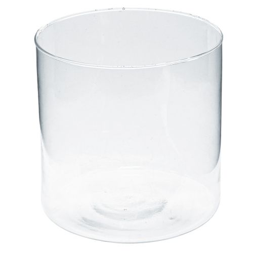 Vase en verre cylindre en verre vase à fleurs décoration en verre H15cm Ø15cm