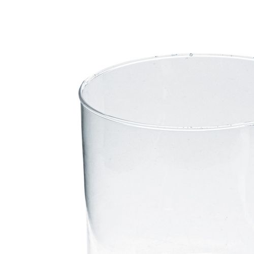 Article Vase en verre cylindre en verre vase à fleurs décoration en verre H15cm Ø15cm