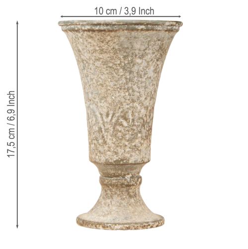 Article Calice Métal Décoration Coupe Design Antique Ø11cm H17.5cm