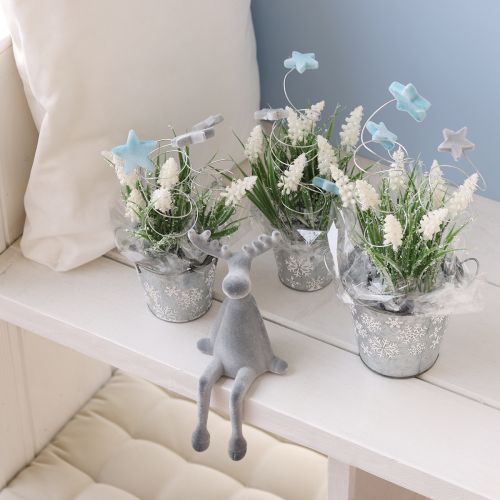 Article Bordure décorative Elk H31cm Gris 3 pièces