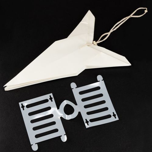 Article Étoile en papier, blanc crème, grande étoile à suspendre, 60 cm