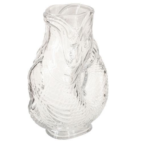 Floristik24 Vase en verre en forme de poisson décoratif pour une décoration harmonieuse, 24,5 cm