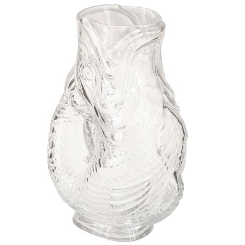 Article Vase en verre en forme de poisson décoratif pour une décoration harmonieuse, 24,5 cm