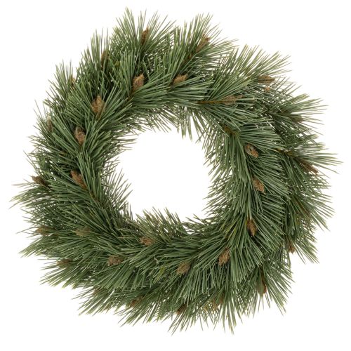 Couronne artificielle en branches de pin avec petits cônes, 40 cm