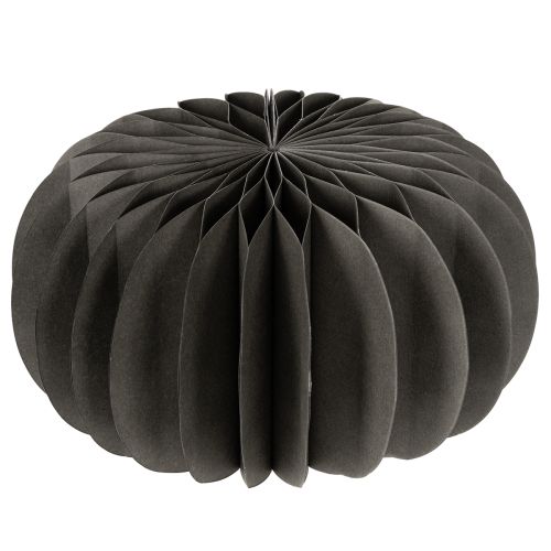 Anneaux décoratifs citrouille en papier nid d'abeille 24 cm gris foncé, lot de 4 | Floristik24.fr
